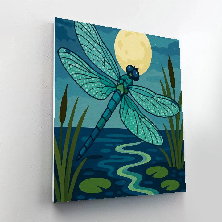 Marsh Lantern Dragonfly Study Numbered painting kits
