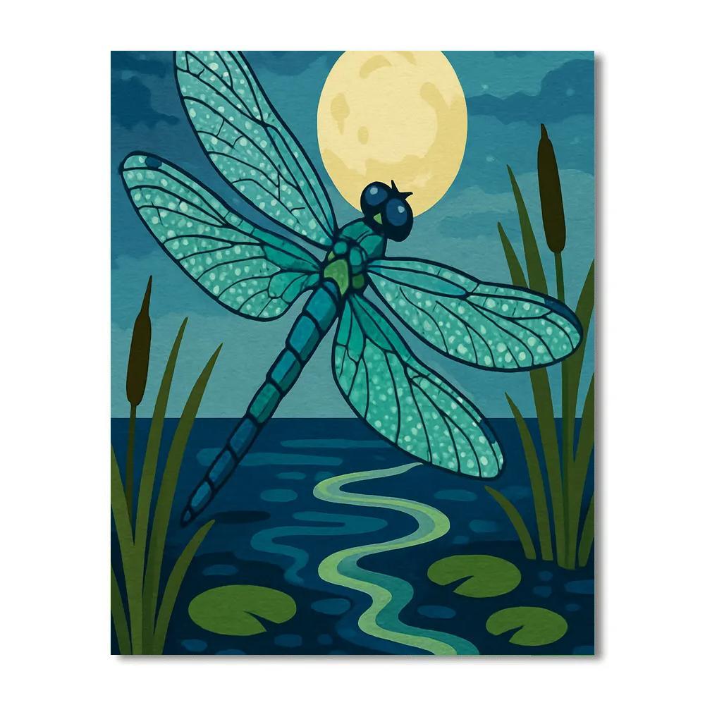 Marsh Lantern Dragonfly Study Numbered painting kits