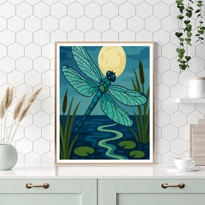 Marsh Lantern Dragonfly Study Numbered painting kits