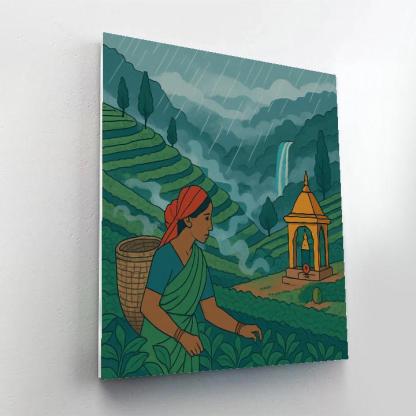 India Monsoon Tea Terrace paint by numbers