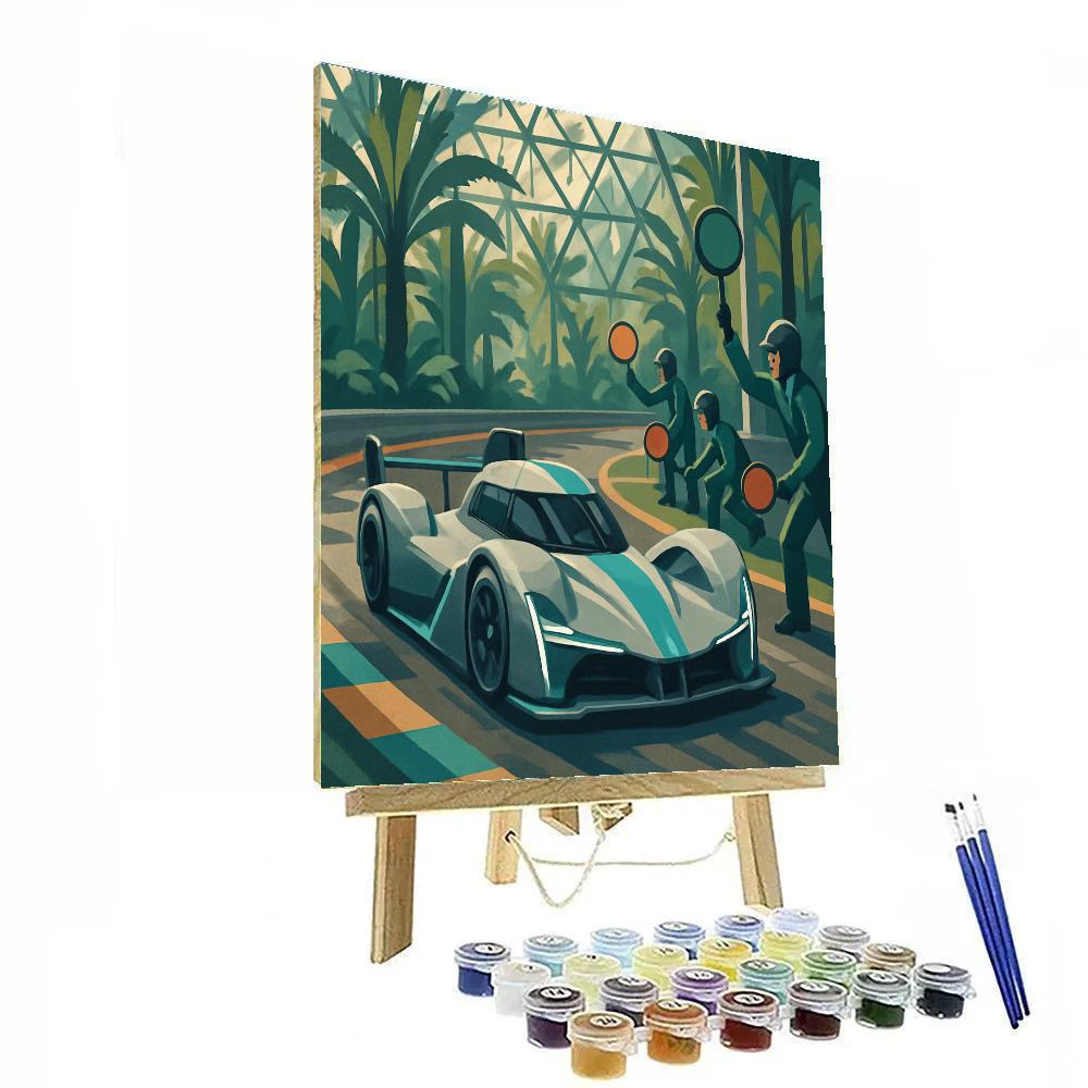 Glasshouse Circuit In Cars Motion DIY paint by numbers