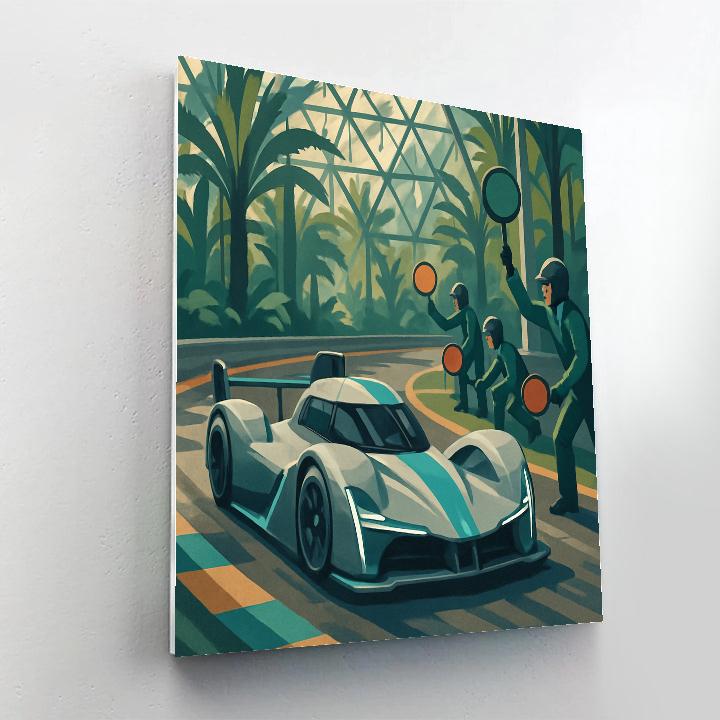 Glasshouse Circuit In Cars Motion DIY paint by numbers