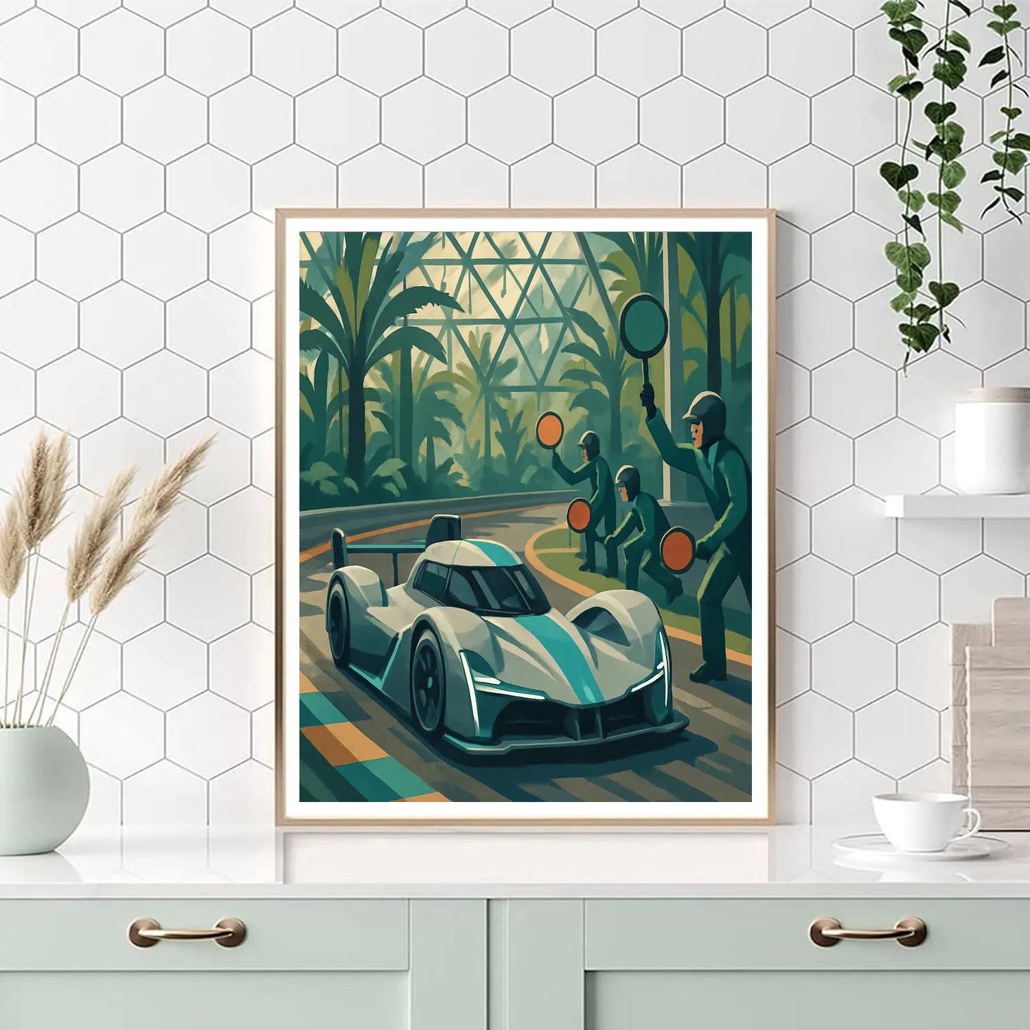 Glasshouse Circuit In Cars Motion DIY paint by numbers