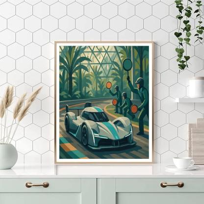 Glasshouse Circuit In Cars Motion DIY paint by numbers