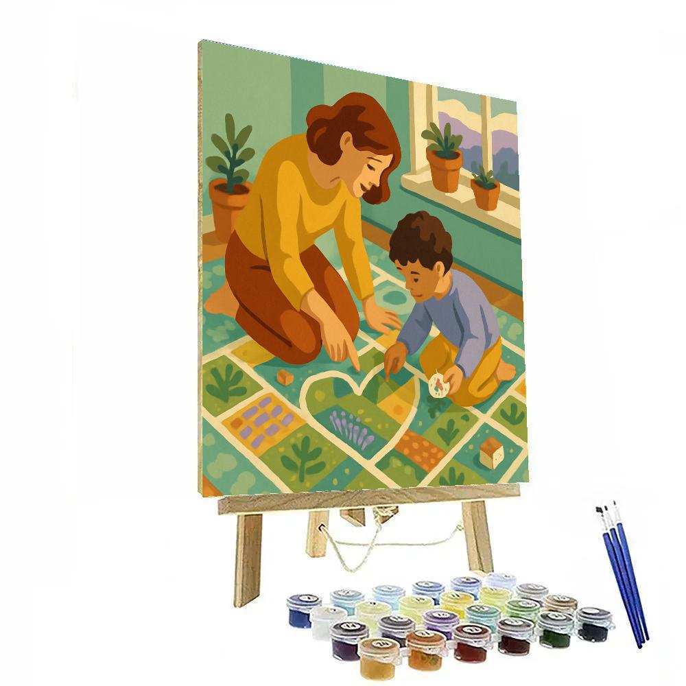 Garden Map With Mother Heartbeat DIY paint by numbers