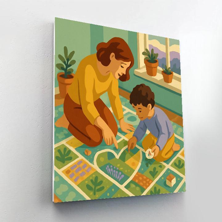 Garden Map With Mother Heartbeat DIY paint by numbers