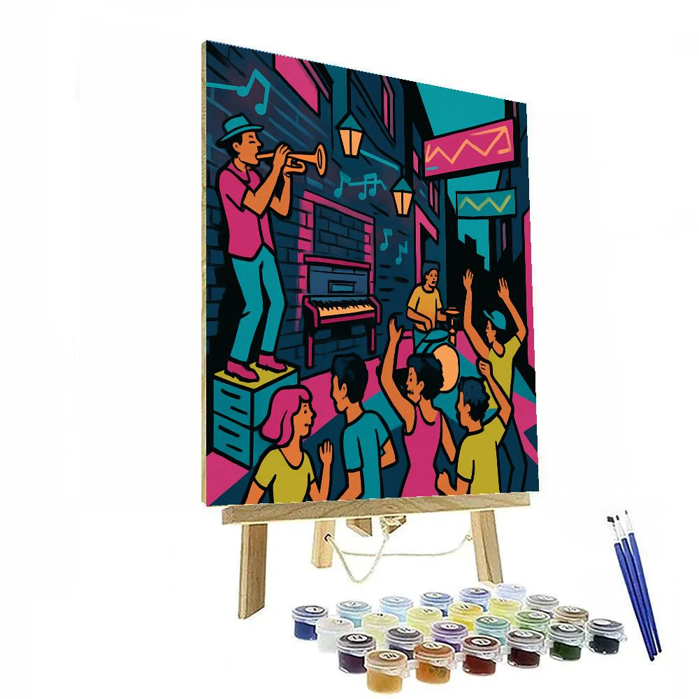 Neon Alley Jam Session In Jazz DIY paint by numbers