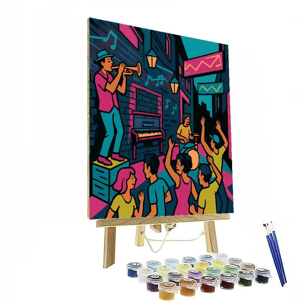 Neon Alley Jam Session In Jazz DIY paint by numbers