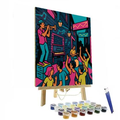 Neon Alley Jam Session In Jazz DIY paint by numbers