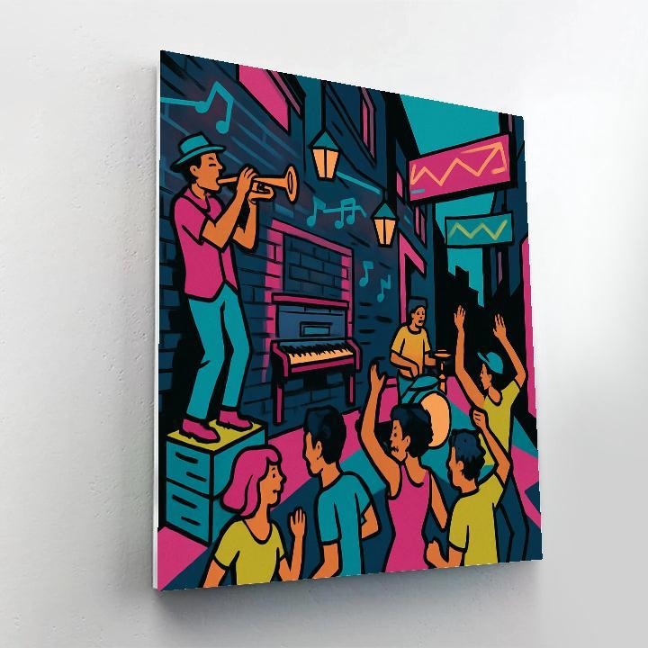Neon Alley Jam Session In Jazz DIY paint by numbers