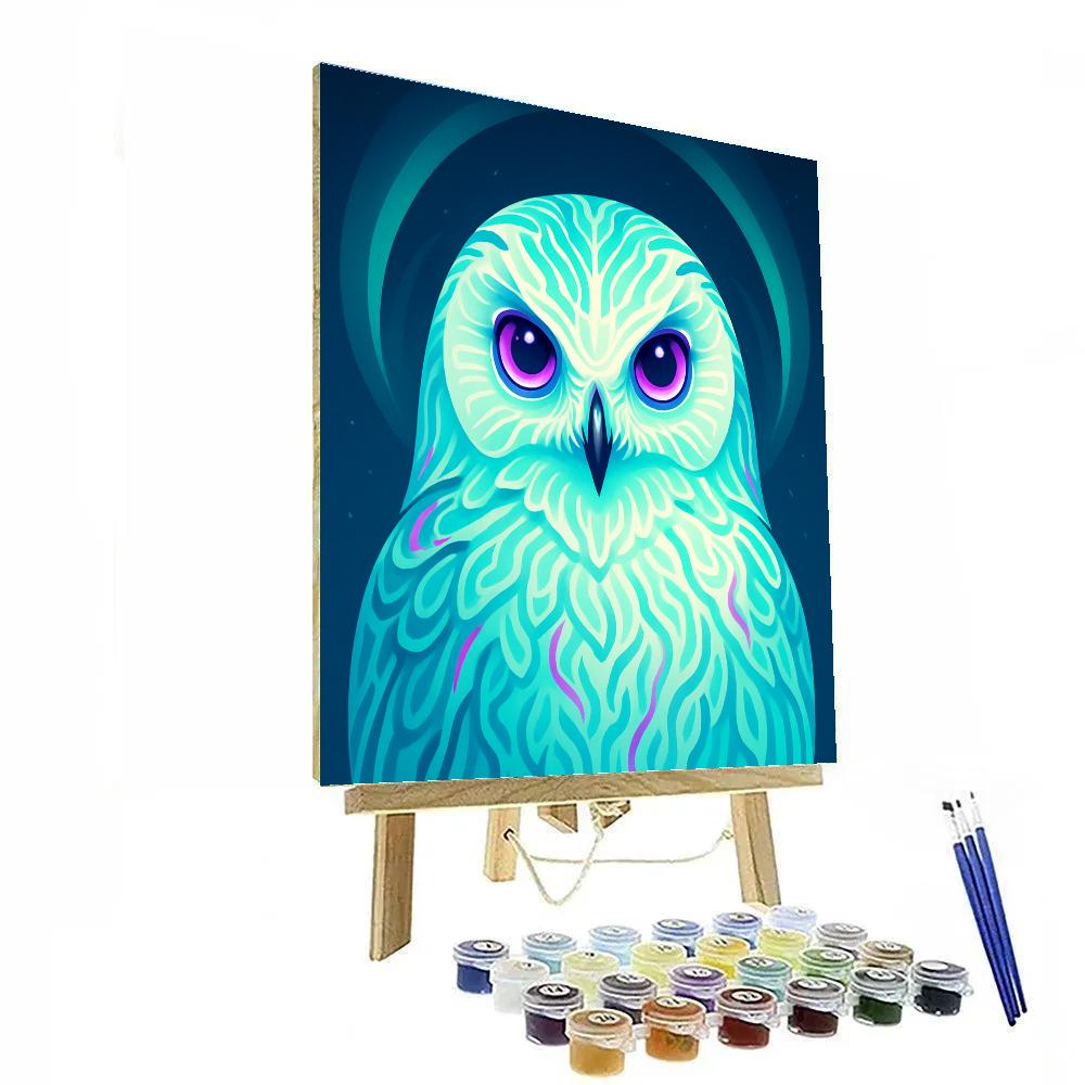 Aurora Circuit Snowy Owl Paint by numbers art