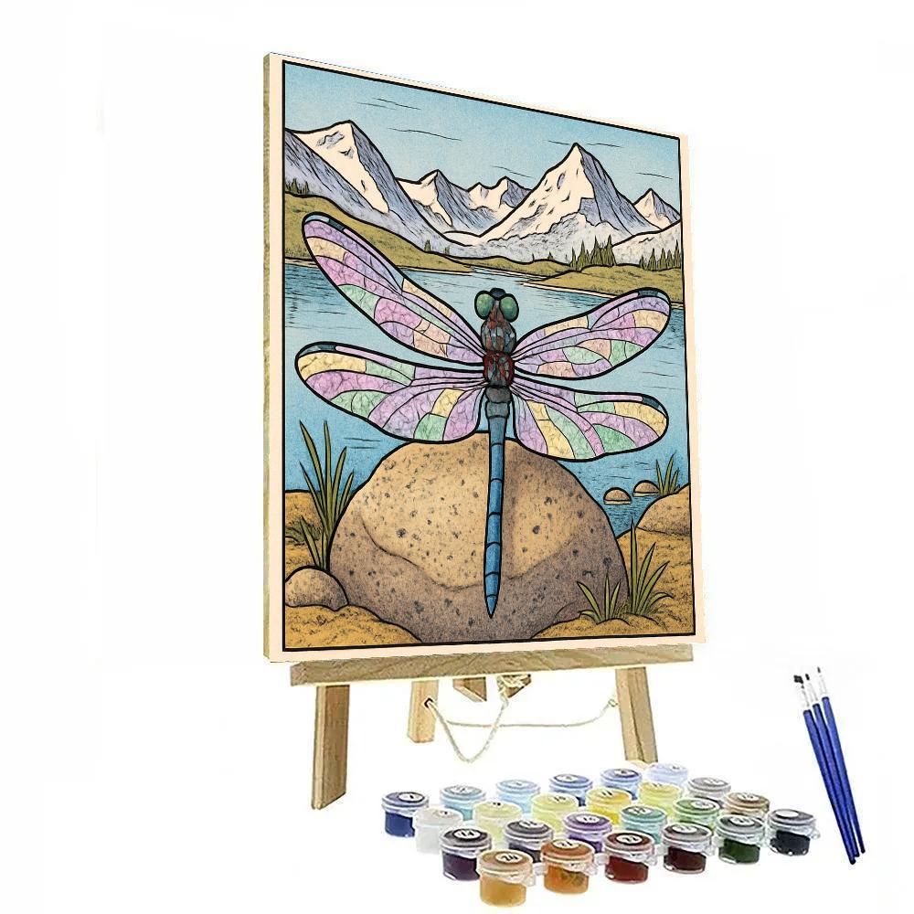 Aurora Wing Patterns With Dragonfly Painting by numbers kit