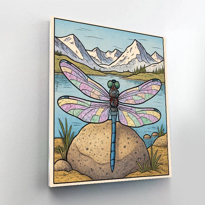 Aurora Wing Patterns With Dragonfly Painting by numbers kit