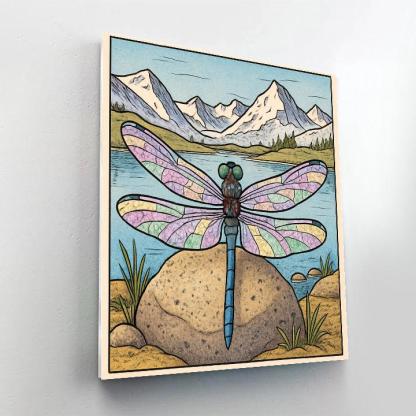 Aurora Wing Patterns With Dragonfly Painting by numbers kit