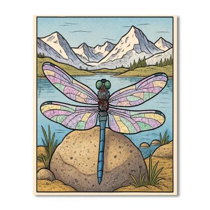 Aurora Wing Patterns With Dragonfly Painting by numbers kit