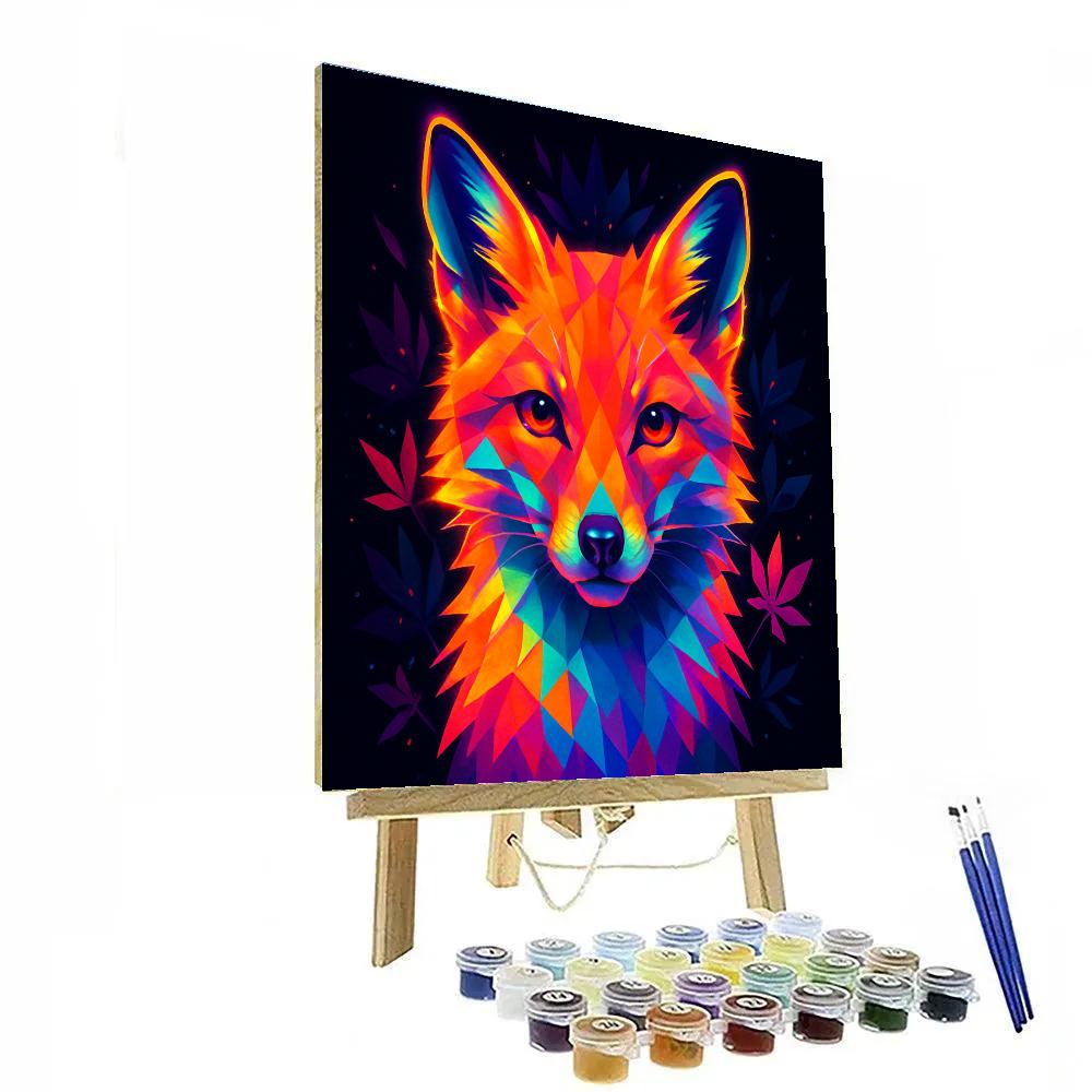 Electric Bloom Fox paint by color