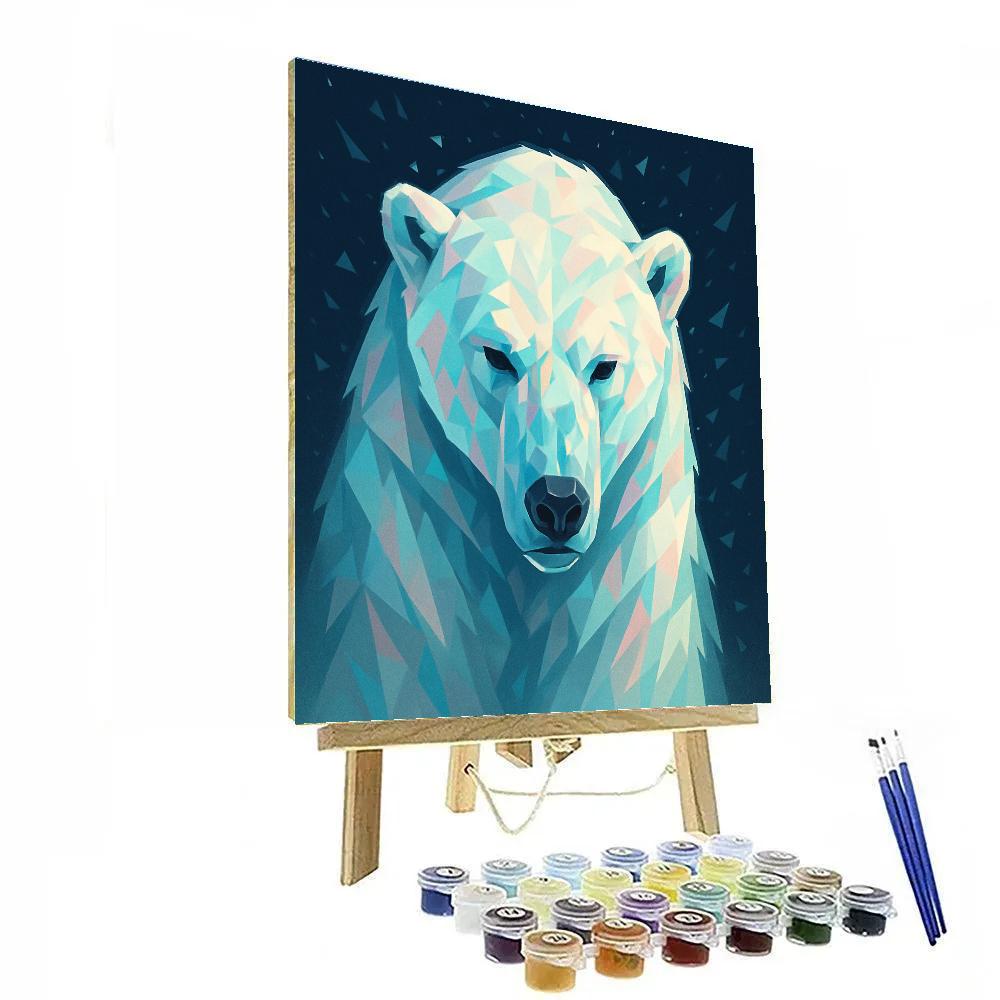 Glacier Prism Polar Bear Number painting