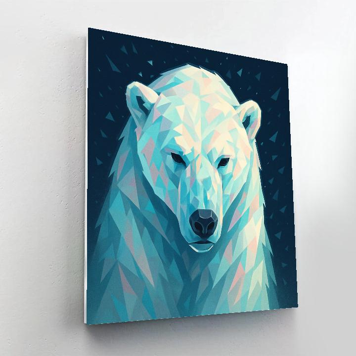 Glacier Prism Polar Bear Number painting
