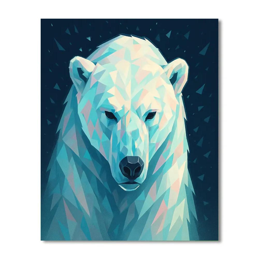 Glacier Prism Polar Bear Number painting