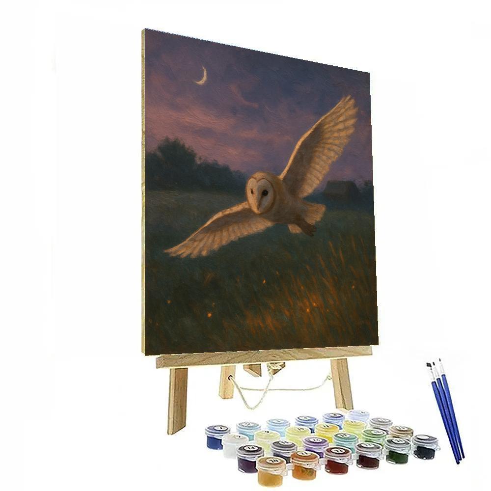 Twilight Meadow And The Barn Owl Drift paint by numbers