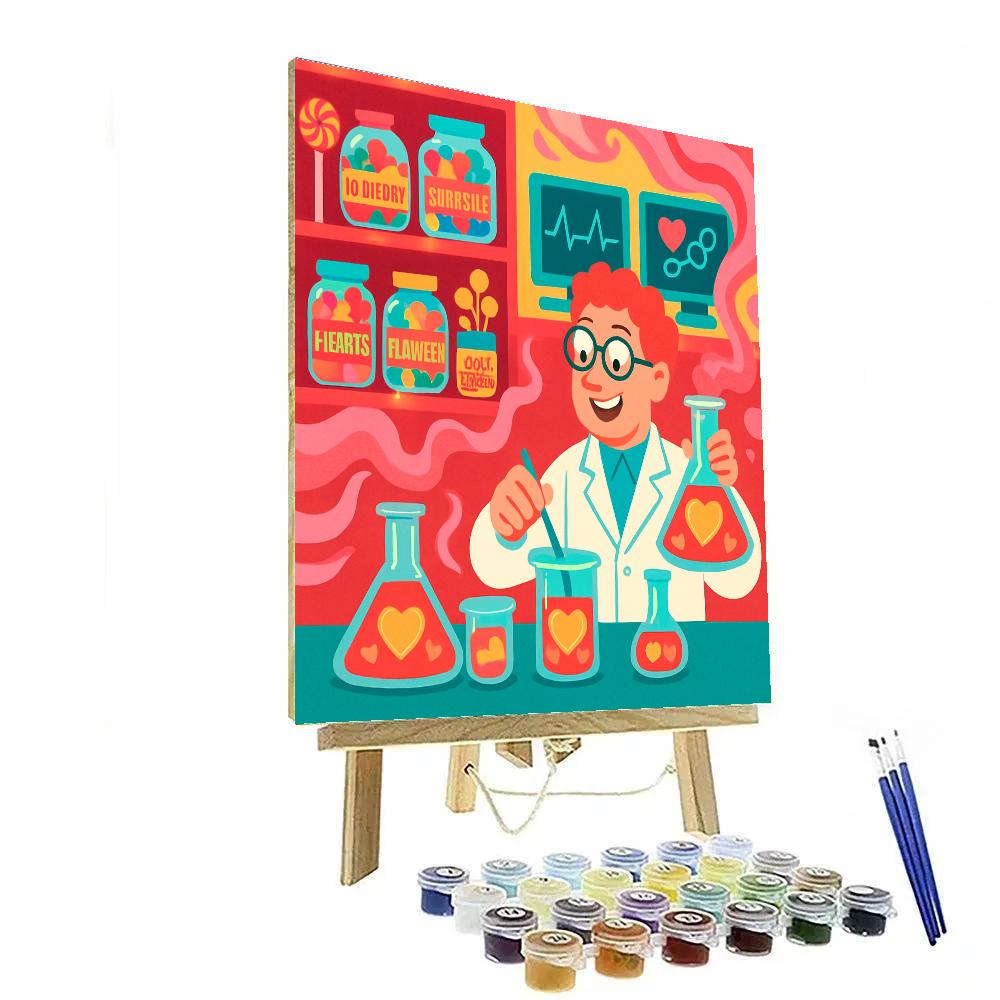 Candy Laboratory Of Valentines Day Wonders Painting by numbers kit