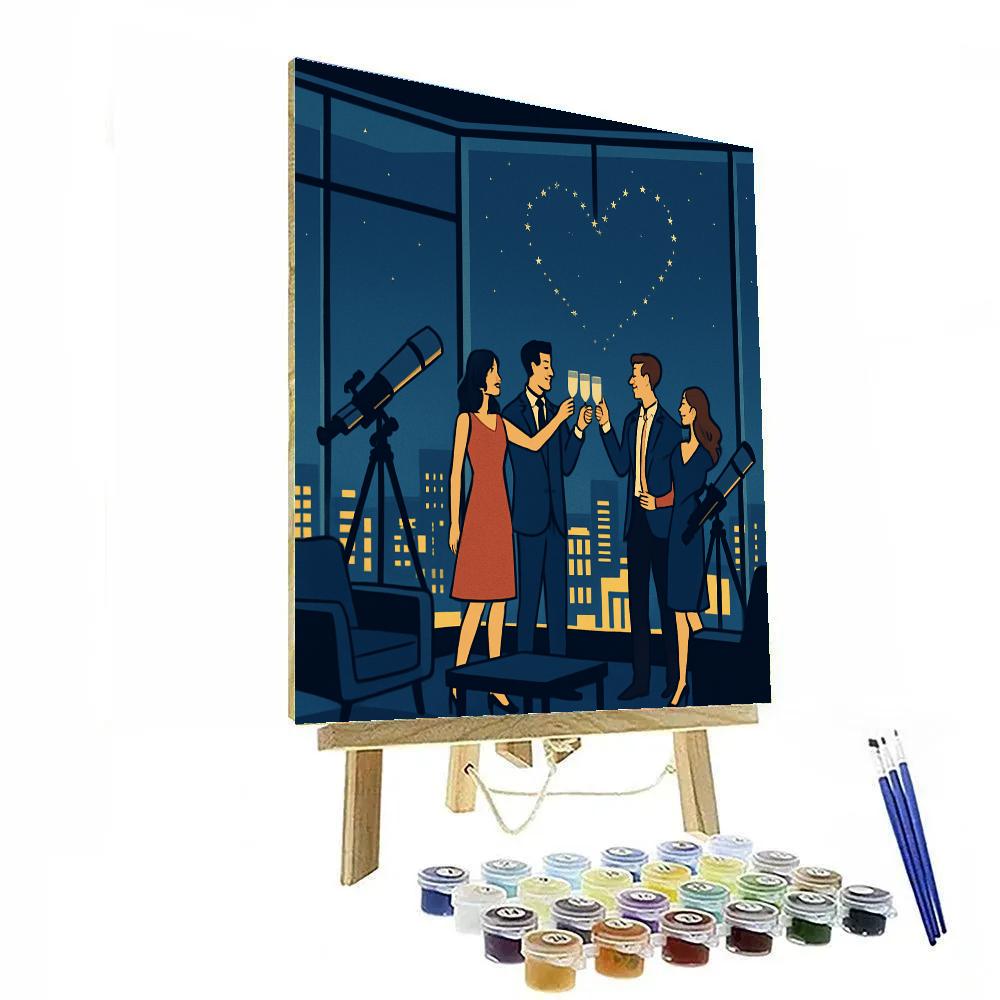 Skyline Observatory Lounge Valentines Day paint by numbers