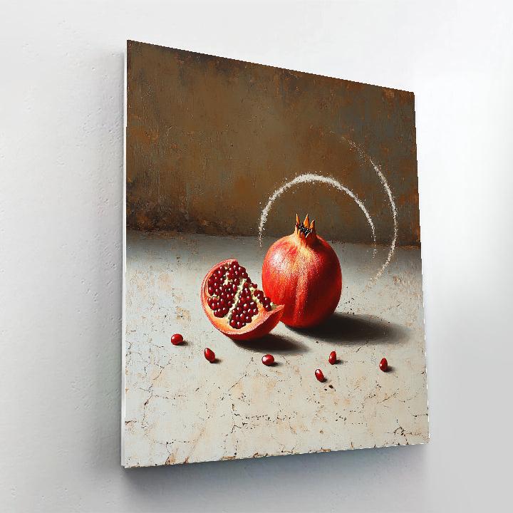 Michelangelo Inspired Comet Pomegranate Still Life painting number kit