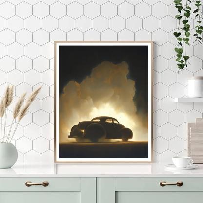 Caravaggio Inspired Stormborne Car Silhouette painting number kit