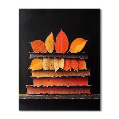 Caravaggio Inspired Leaf Strata Library paint by number