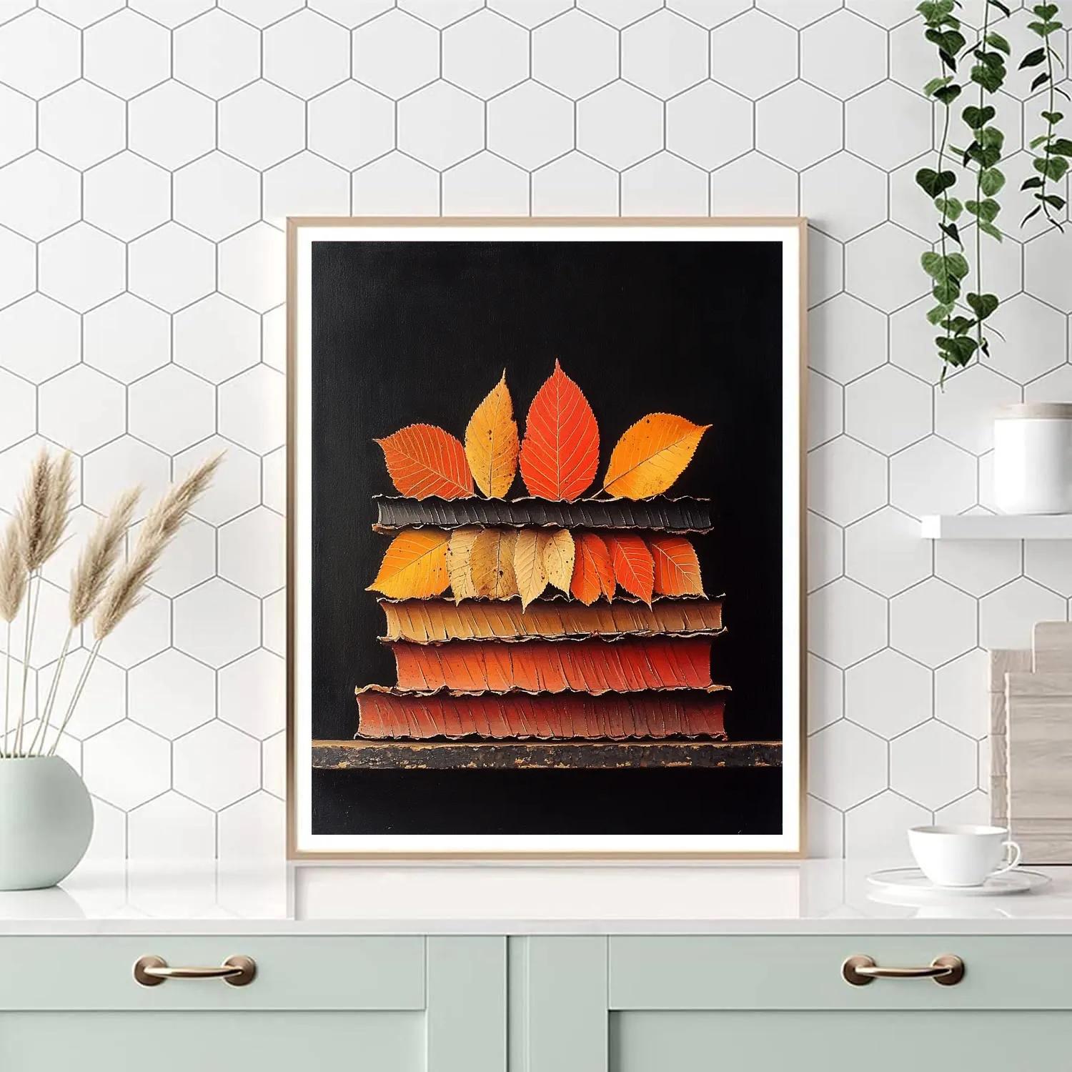 Caravaggio Inspired Leaf Strata Library paint by number