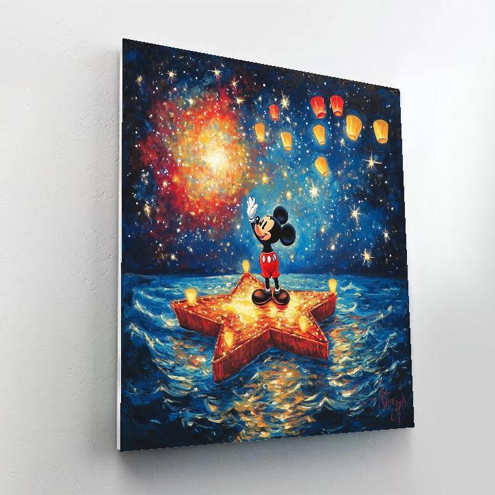 Mickey Mouse Star Harbor Parade Paint by numbers art