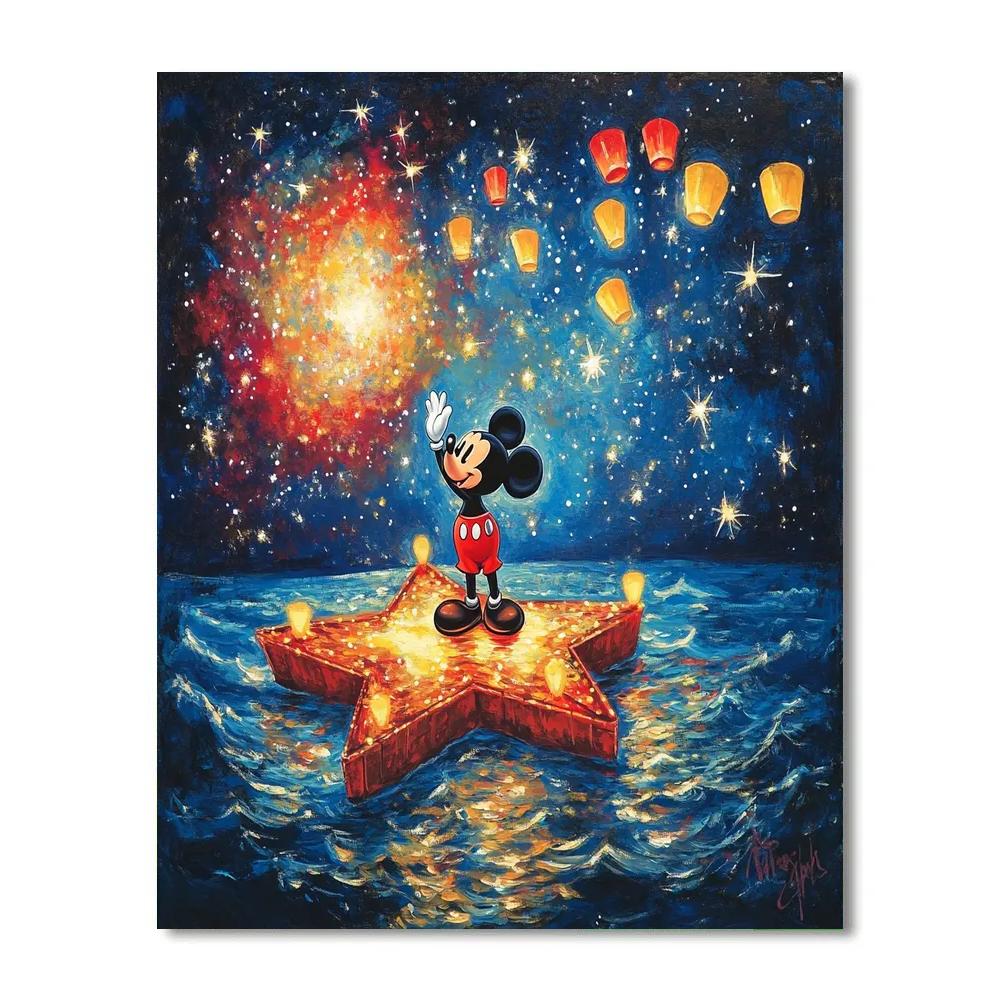 Mickey Mouse Star Harbor Parade Paint by numbers art
