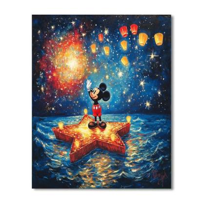 Mickey Mouse Star Harbor Parade Paint by numbers art