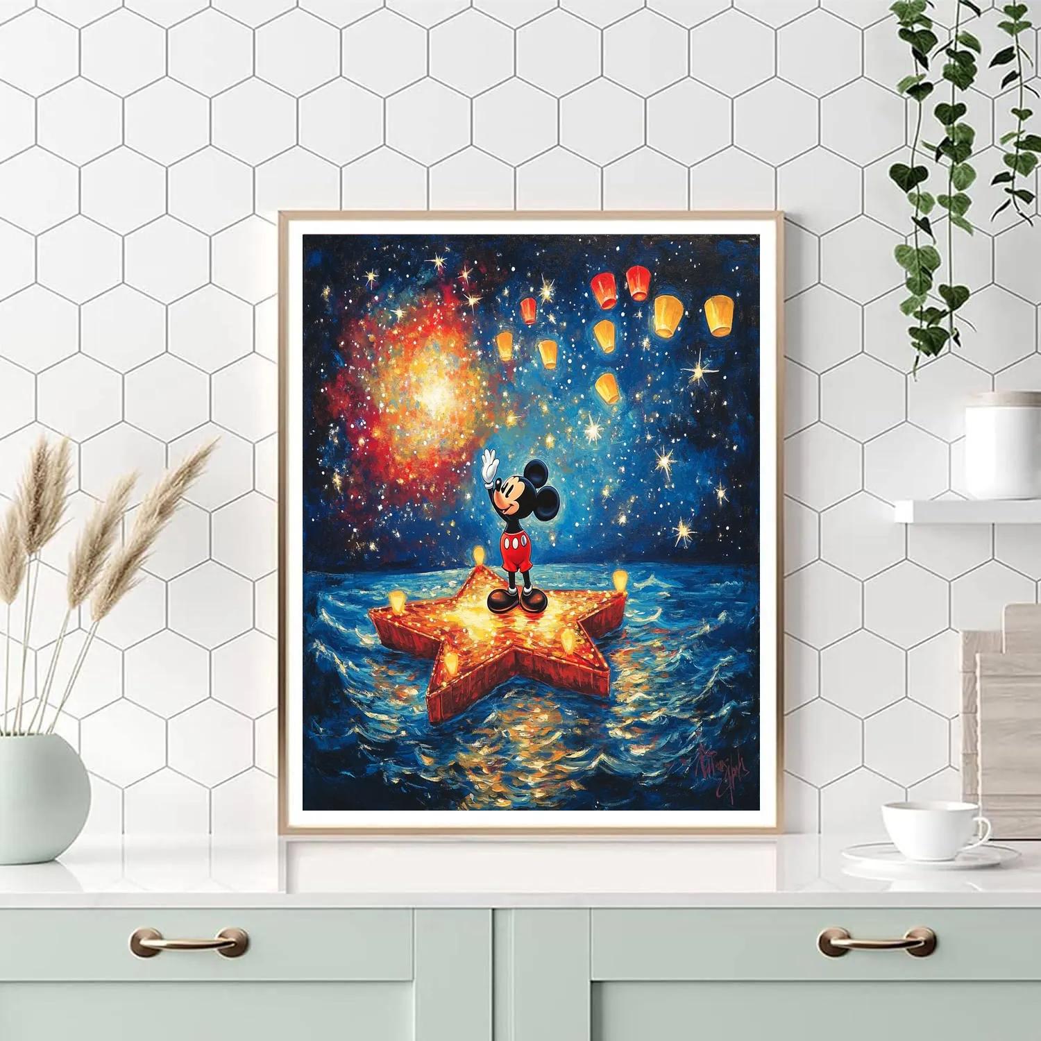 Mickey Mouse Star Harbor Parade Paint by numbers art