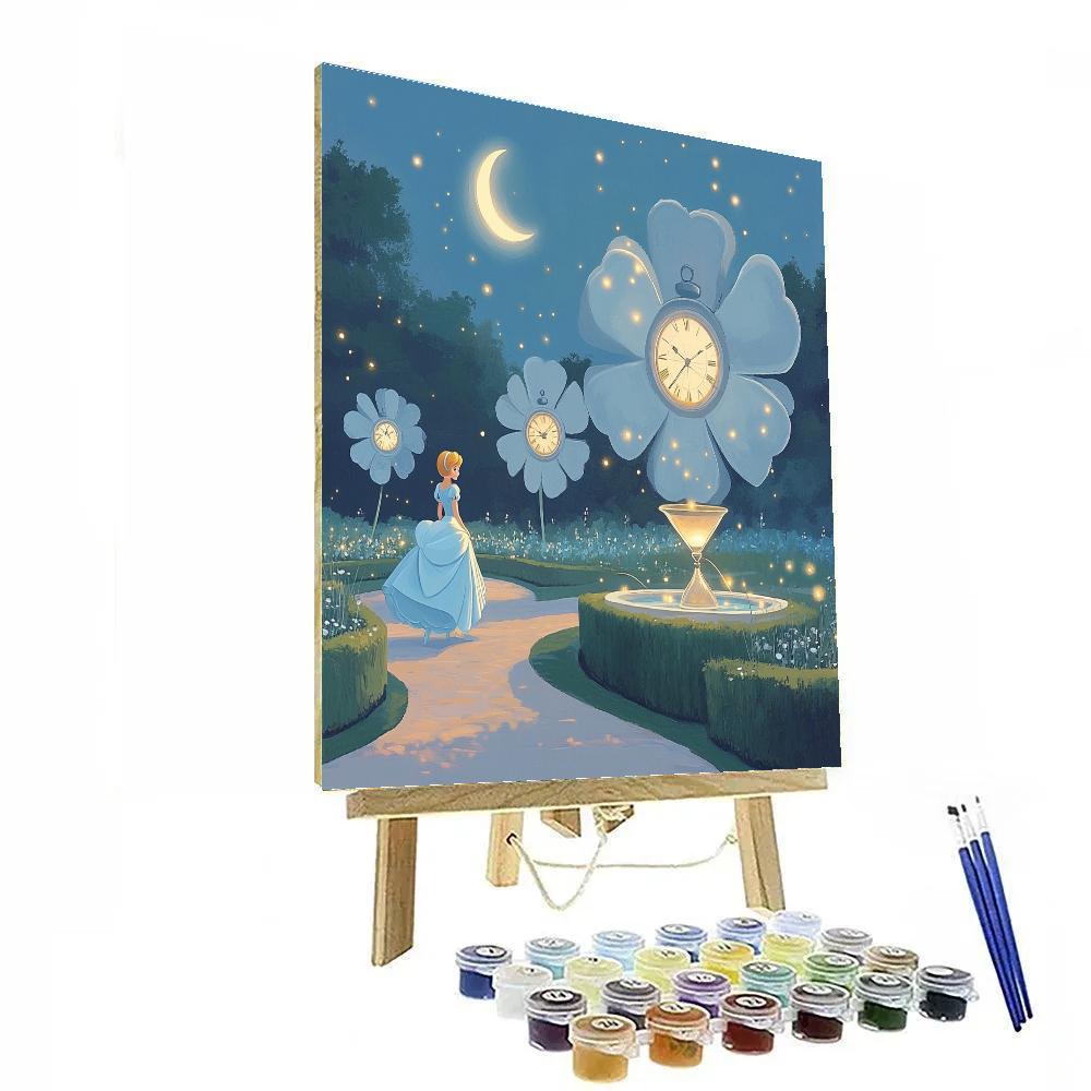 Cinderella Moonlit Clock Garden paint by color