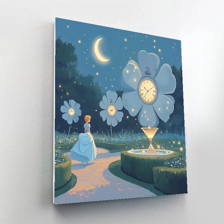 Cinderella Moonlit Clock Garden paint by color