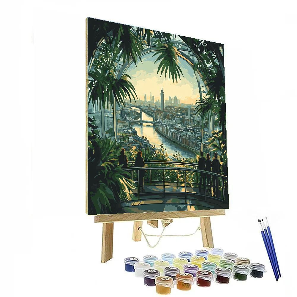 Sky Garden Panorama Over The Thames London United Kingdom Numbered painting kits