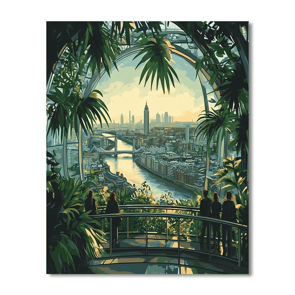 Sky Garden Panorama Over The Thames London United Kingdom Numbered painting kits
