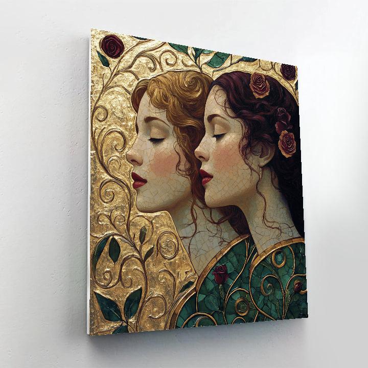 Gustav Klimt Inspired Golden Garden Festival paint by color