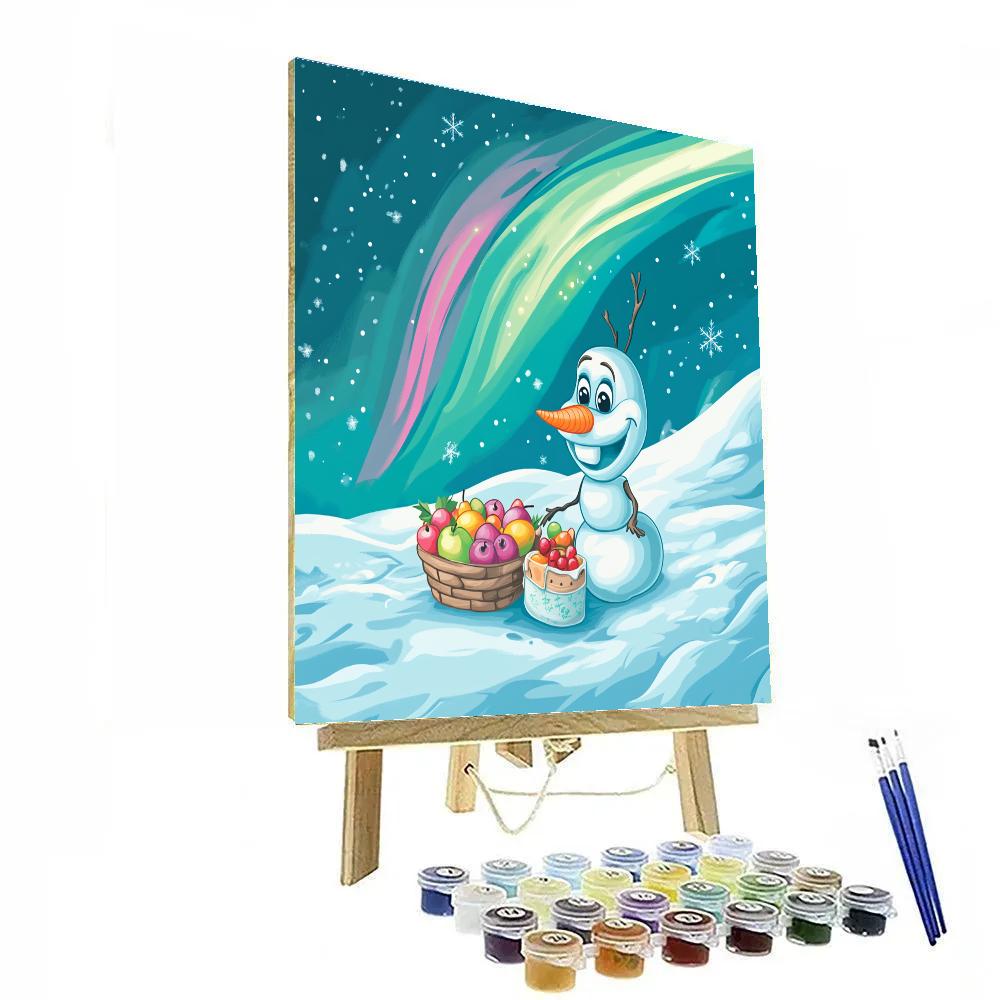 Olaf Aurora Picnic Party DIY paint by numbers