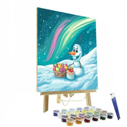 Olaf Aurora Picnic Party DIY paint by numbers