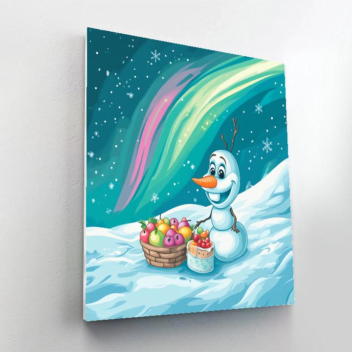 Olaf Aurora Picnic Party DIY paint by numbers