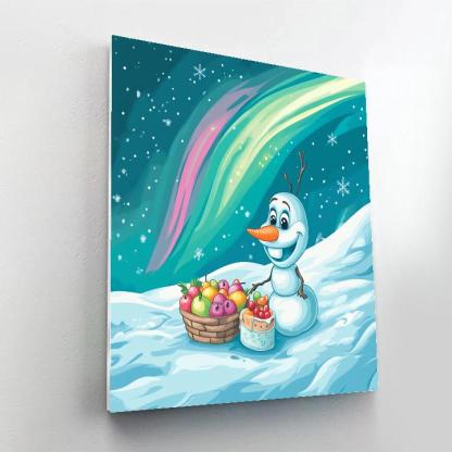 Olaf Aurora Picnic Party DIY paint by numbers