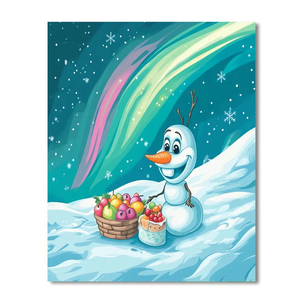 Olaf Aurora Picnic Party DIY paint by numbers