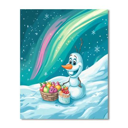 Olaf Aurora Picnic Party DIY paint by numbers