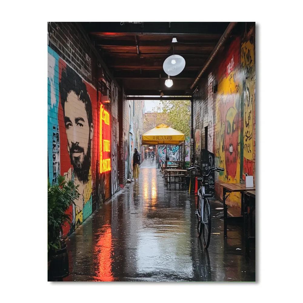 Street Art Alleys Of Fitzroy Melbourne Australia Painting by numbers kit