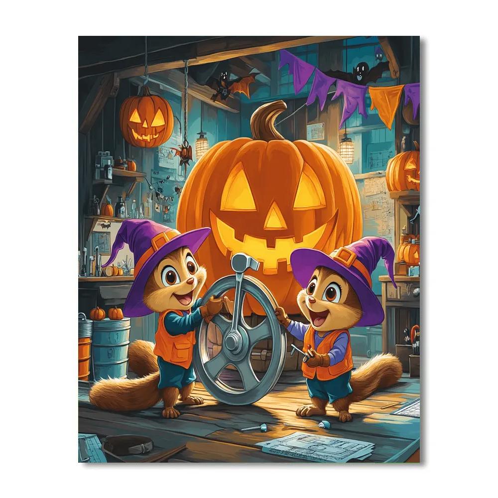 Haunted Parade Float Workshop At Midnight Numbered painting kits