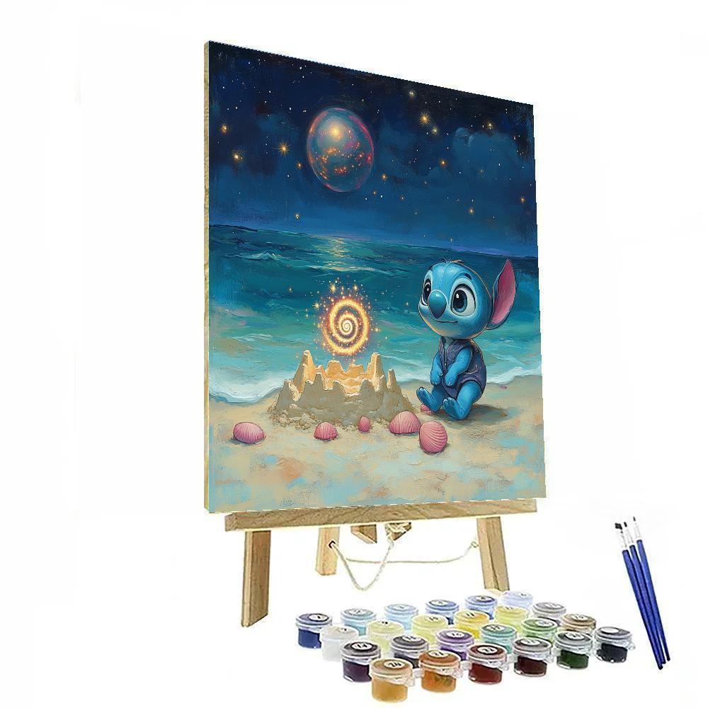 Stitch Galaxy Sandcastle Surprise paint by numbers