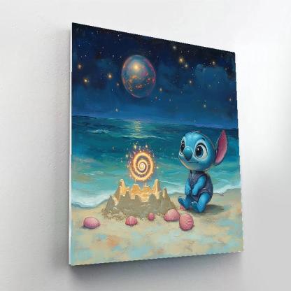 Stitch Galaxy Sandcastle Surprise paint by numbers