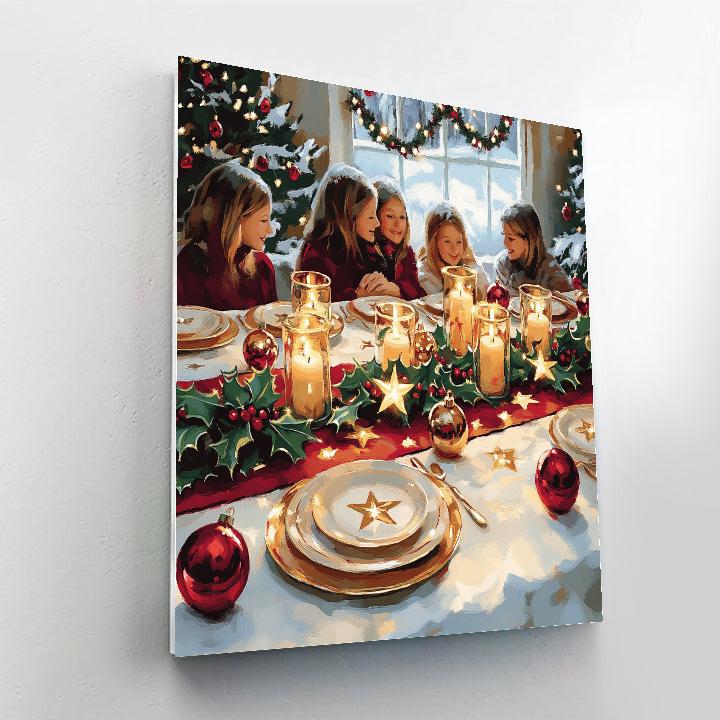 Star Garland Supper Paint by numbers art